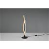 Trio Lighting BLAZE LAMPADA DA TAVOLO LED 8W 900lm, 2300+3000+4000K ONDULATA METALLO OTTONE E NERO DIMMERABILE CON INTERRUTTORE TOUCH H. 48CM