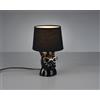 Trio Lighting DOSY LAMPADA TAVOLO CERAMICA NERA BULLDOG CON OCCHIALI H. 29CM 1 LUCE ATTACCO E14