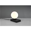 Trio Lighting DAVI II LAMPADA DA TAVOLO ACCIAIO SFERA VETRO BIANCO H.15CM 1 LUCE ATTACCO E14
