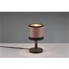 Trio Lighting DAVOS LAMPADA DA TAVOLO METALLO NERO PARALUME TORTORA E ORO H. 22CM 1 LUCE ATTACCO E14