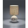 Trio Lighting ESNA LAMPADA DA TAVOLO CERAMICA CON SCRITTA HOME SABBIA CON PARALUME MARRONE H.30CM 1 LUCE ATTACCO E14