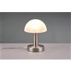 Trio Lighting FYNN II LAMPADA CUPOLA IN ACCIAIO E VETRO SABBIATO BIANCO SPAZZOLATO 1 LUCE ATTACCO E14 H.21CM