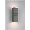 Trio Lighting AVON APPLIQUE LED 14W 1600lm, 3000K DA ESTERNO ANTRACITE 2 DIFFUSORI ORIENTABILI IP54 H. 28CM