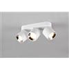 Trio Lighting GUAYANA BARRA 3 SPOTS ORIENTABILI ANCHE DA INCASSO METALLO BIANCO L. 27,3CM ATTACCO GU10