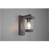 Trio Lighting CAVADO APPLIQUE DA ESTERNO ANTRACITE CON DIFFUSORE TRASPARENTE IP44 H. 28CM 1 LUCE ATTACCO E27