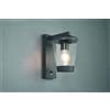 Trio Lighting CAVADO APPLIQUE DA ESTERNO ANTRACITE CON DIFFUSORE TRASPARENTE IP44 CON SENSORE MOVIMENTO H. 28CM 1 LUCE ATTACCO E27