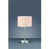 Trio Lighting HOTEL LAMPADA DA TAVOLO ACCIAIO E PARALUME BIANCO H 55CM 1 LUCE ATTACCO E27