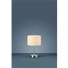 Trio Lighting HOTEL LAMPADA DA TAVOLO ACCIAIO E PARALUME BIANCO H 32CM 1 LUCE ATTACCO E14