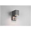 Trio Lighting ROYA APPLIQUE DA ESTERNO FUSIONE ALLUMINIO SQUADRATA ANTRACITE CON SENSORE DI MOVIMENTO IP44 H.15CM 1 LUCE ATTACCO GU10