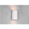 Trio Lighting ROYA APPLIQUE DA ESTERNO FUSIONE ALLUMINIO STONDATA BIANCA A BI-EMISSIONE IP44 H.15CM 2 LUCI ATTACCO GU10