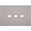 Trio Lighting ARGUS KIT 3 FARETTI DA INCASSO LED 1W-4W 350lm, 3000K ROTONDI BORDO CROMATO + FUNZIONE RGB D. 8,2CM DIMMERABILE