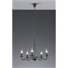 Trio Lighting COUNTRY LAMPADARIO 5 LUCI ATTACCO E14 COLORE RUGGINE D.55CM