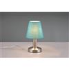 Trio Lighting MATS II LAMPADA ACCIAIO PARALUME AZZURRO H.24CM 1 LUCE ATTACCO E14