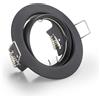 Trio Lighting JURA FARETTO DA INCASSO ROTONDO ORIENTABILE NERO OPACO D. 8,3CM ATTACCO GU10