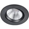 Trio Lighting PAMIR FARETTO DA INCASSO LED 5,5W 345lm, 3000K ROTONDO ORIENTABILE NERO OPACO IP23 D.8,5CM