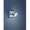Trio Lighting ROUBAIX SPOT LED 3,5W 400lm, 3000K SINGOLO QUADRATO METALLO ACCIAIO SATINATO L.10CM