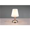Trio Lighting MATS II LAMPADA ACCIAIO PARALUME BIANCO H.24CM 1 LUCE ATTACCO E14