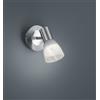 Trio Lighting LEVISTO SPOT LED ORIENTABILI ACCIAIO E VETRO ALABASTRO H.19CM 1 LUCE ATTACCO E14, LAMPADINA INCLUSA 4,9W 470lm 3000K