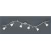 Trio Lighting LEVISTO BARRA LED 6 SPOTS ORIENTABILE ACCIAIO + VETRO L.180CM 6 LUCI ATTACCO E14, LAMPADINE INCLUSE 29,4W 2820LM 3000K