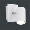 Trio Lighting MARLEY BASE SPOT CILINDRICA SOFT BIANCO CM 12 1 LUCE ATTACCO GU10