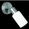 Trio Lighting MARS SPOT ACCIAIO E VETRO CILINDRO BIANCO CM 8 1 LUCE ATTACCO E14
