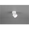 Trio Lighting TAURUS SPOT LED 5W 450lm, 3000K METALLO BIANCO ORIENTABILE GIREVOLE BI-EMISSIONE INTERRUTTORI SEPARATI H. 10,9CM