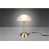 Trio Lighting PILZ II LAMPADA COLORE OTTONE SATINATO VETRO COPPA BIANCO H.33CM 1 LUCE ATTACCO E14