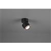Trio Lighting TAURUS SPOT LED 5W 450lm, 3000K METALLO NERO ORIENTABILE GIREVOLE BI-EMISSIONE INTERRUTTORI SEPARATI H. 10,9CM
