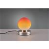Trio Lighting PRINZ II LAMPADA ACCIAIO E SFERA COLORATA ARANCIONE H 15CM 1 LUCE ATTACCO E14