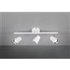 Trio Lighting TOULOUSE BARRA 3 SPOTS LED 10,5W 1200lm, 3000K BIANCO SATINATO CON BORDO CROMATO L. 48CM