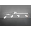 Trio Lighting TOULOUSE BARRA 4 SPOTS LED 14W 1600lm, 3000K BIANCO SATINATO CON BORDO CROMATO L. 78CM