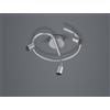 Trio Lighting PARIS PLAFONIERA SENZA LAMPADINA GIRANDOLA 3 LUCI ALLUMINIO ATTACCO GU10 D. 25CM