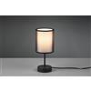 Trio Lighting BURTON LAMPADA DA TAVOLO METALLO NERO PARALUME BIANCO E DIFFUSORE ESTERNO TRAFORATO NERO H. 28,5CM 1 LUCE ATTACCO E14