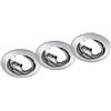 Trio Lighting JURA KIT 3 FARETTI DA INCASSO ROTONDI ORIENTABILI CROMATI D. 8,3CM ATTACCO GU10