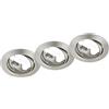 Trio Lighting JURA KIT 3 FARETTI DA INCASSO ROTONDI ORIENTABILI ACCIAIO D. 8,3CM ATTACCO GU10