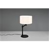 Trio Lighting CASSIO LAMPADA DA TAVOLO METALLO NERO CON PARALUME BIANCO H. 48,3CM 1 LUCE ATTACCO E27