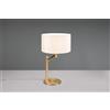 Trio Lighting CASSIO LAMPADA DA TAVOLO METALLO OTTONE CON PARALUME BIANCO H. 48,3CM 1 LUCE ATTACCO E27