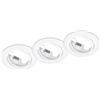 Trio Lighting JURA KIT 3 FARETTI DA INCASSO ROTONDI ORIENTABILI BIANCHI D. 8,3CM ATTACCO GU10