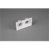 Trio Lighting KENAI FARETTO DA INCASSO DOPPIO RETTANGOLARE ORIENTABILE BIANCO L. 17,2CM 2 LUCI ATTACCO GU10