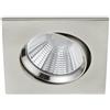 Trio Lighting PAMIR FARETTO DA INCASSO LED 5,5W 345lm, 3000K QUADRATO ORIENTABILE ACCIAIO IP23 8,5X8,5CM
