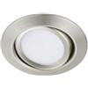 Trio Lighting RILA FARETTO DA INCASSO LED 5W 450lm, 3000K ROTONDO ORIENTABILE ACCIAIO DIAM. 8,2CM