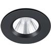 Trio Lighting ZAGROS FARETTO DA INCASSO LED 5,5W 345lm, 3000K ROTONDO NERO DIMMERABILE IP65 DIAM. 8,5CM