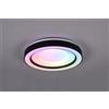 Trio Lighting ARCO PLAFONIERA LED 22W 2500lm, 2700 - 6000K DIFFUSORE BIANCO EFFETTO STELLE CON BORDO CROMO RGB E TELECOMANDO MULTIFUNZIONE D.49CM DIMMERABILE