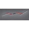 Trio Lighting ARVIN PLAFONIERA LED30W 2600lm, 2700 - 6500K BACCHETTE ORIENTABILI NERA RETRO-ILLUMINATA RGB CON TELECOMANDO MULTIFUNZIONE L. 245CM DIMMERABILE