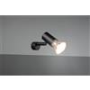 Trio Lighting LORENZO H2O APPLIQUE SPOT ORIENTABILE NERO DA APPLICARE SU SPECCHIO IP44 CON INTERRUTTORE P. 10CM 1 LUCE ATTACCO GU10