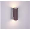 Trio Lighting MARLEY APPLIQUE CILINDRO METALLO RUGGINE BI-EMISSIONE H. 18CM 2 LUCI ATTACCO GU10