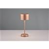 Trio Lighting JEFF LAMPADA DA APPOGGIO RICARICABILE METALLO CAFFE' ACCENSIONE TOUCH H. 30CM LED 1,5W 120lm, 3000K DIMMERABILE