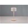 Trio Lighting JEFF LAMPADA DA APPOGGIO RICARICABILE METALLO GRIGIO PASTELLO ACCENSIONE TOUCH H. 30CM LED 1,5W 120lm, 3000K DIMMERABILE