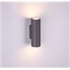 Trio Lighting MARLEY APPLIQUE CILINDRO METALLO NERO BI-EMISSIONE H. 18CM 2 LUCI ATTACCO GU10
