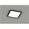 Trio Lighting CAMILLA H2O PLAFONIERA LED 22W 2700lm, 3000K QUADRATA BORDO NERO DIMMERABILE CON INTERRUTTORE IP44 D. 40CM